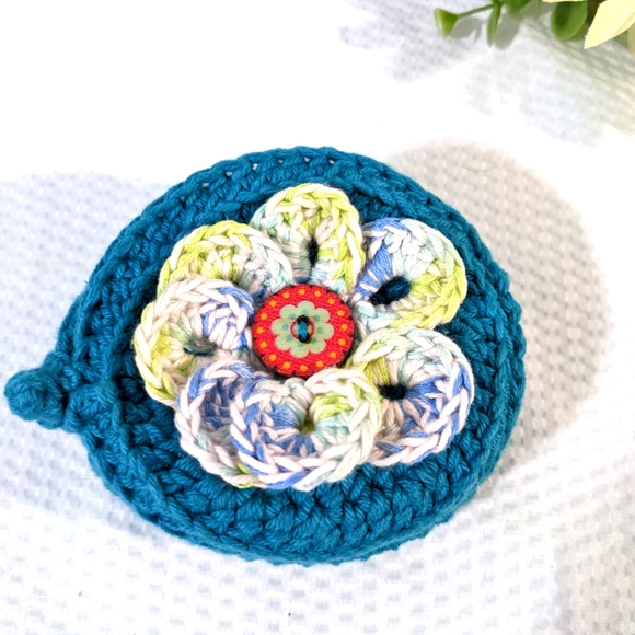 💠 Face Scrubbies & Holder Set of 4 Eco Friendly Crochet HANDCRAFTED - Picture 3 of 10